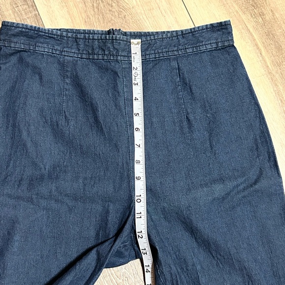 FREE PEOPLE Bootcut Flare Cropped Back Zip Denim Jeans Size 6 - Picture 7 of 11
